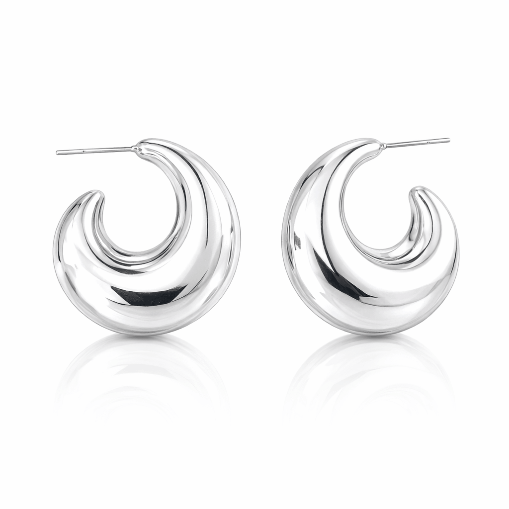 KYLIE HOOPS-SILVER