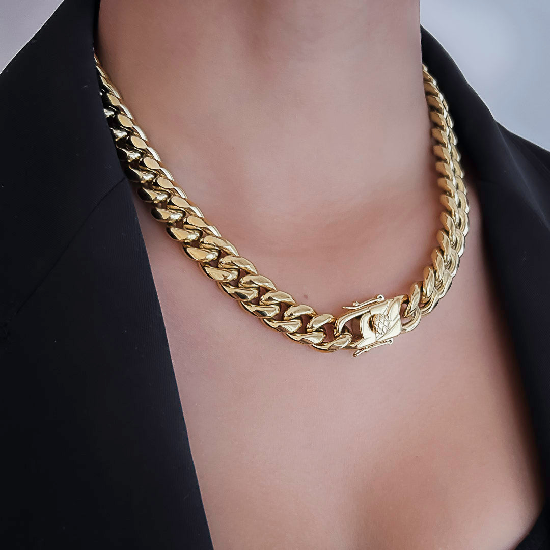 REESE 12MM NECKLACE GOLD