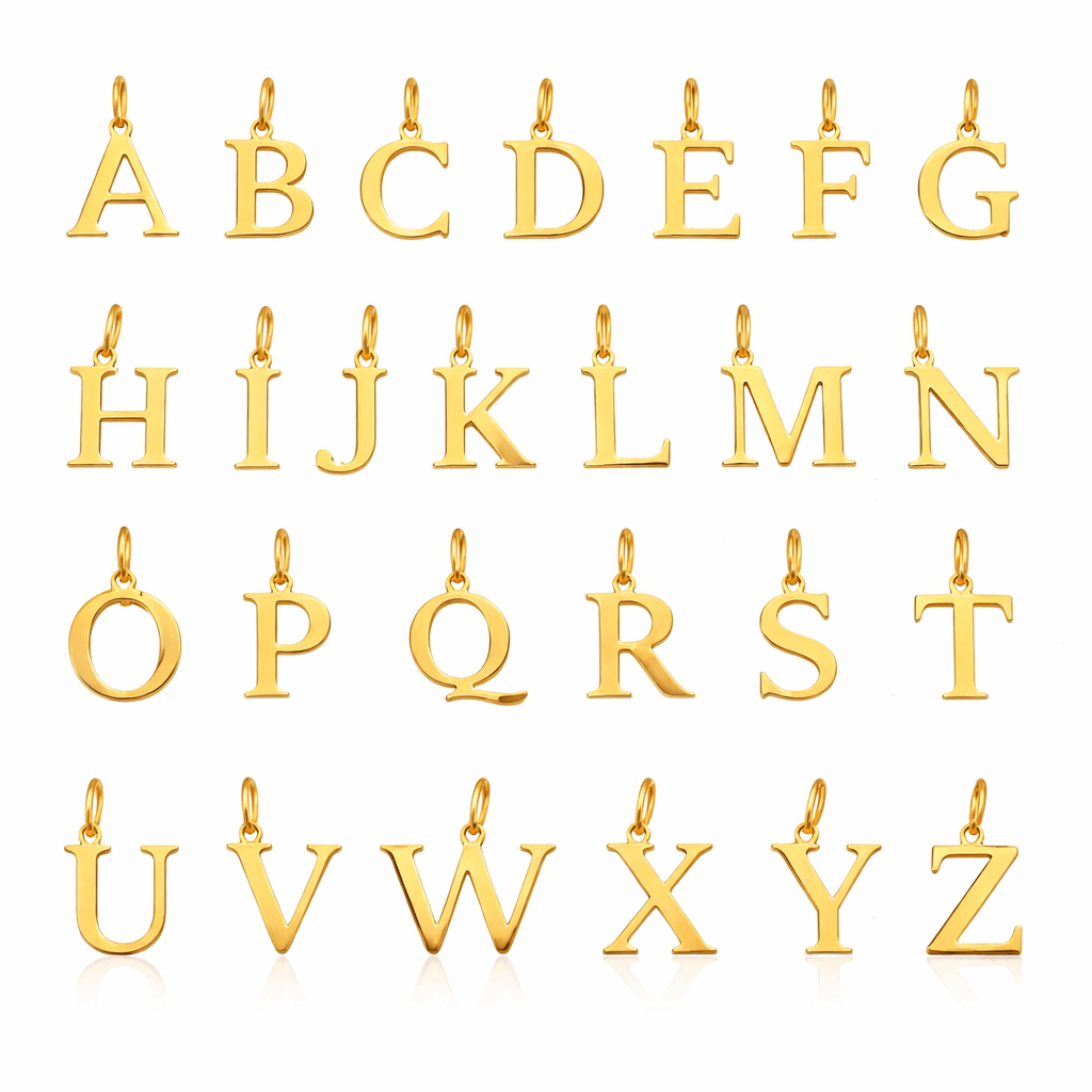 GOLD LETTER CHARM