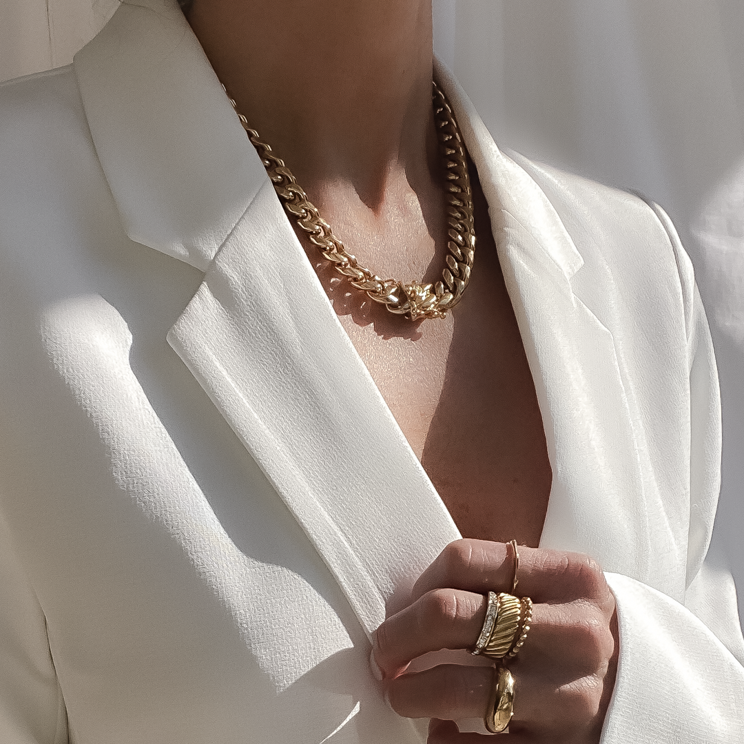 REESE 12MM NECKLACE GOLD